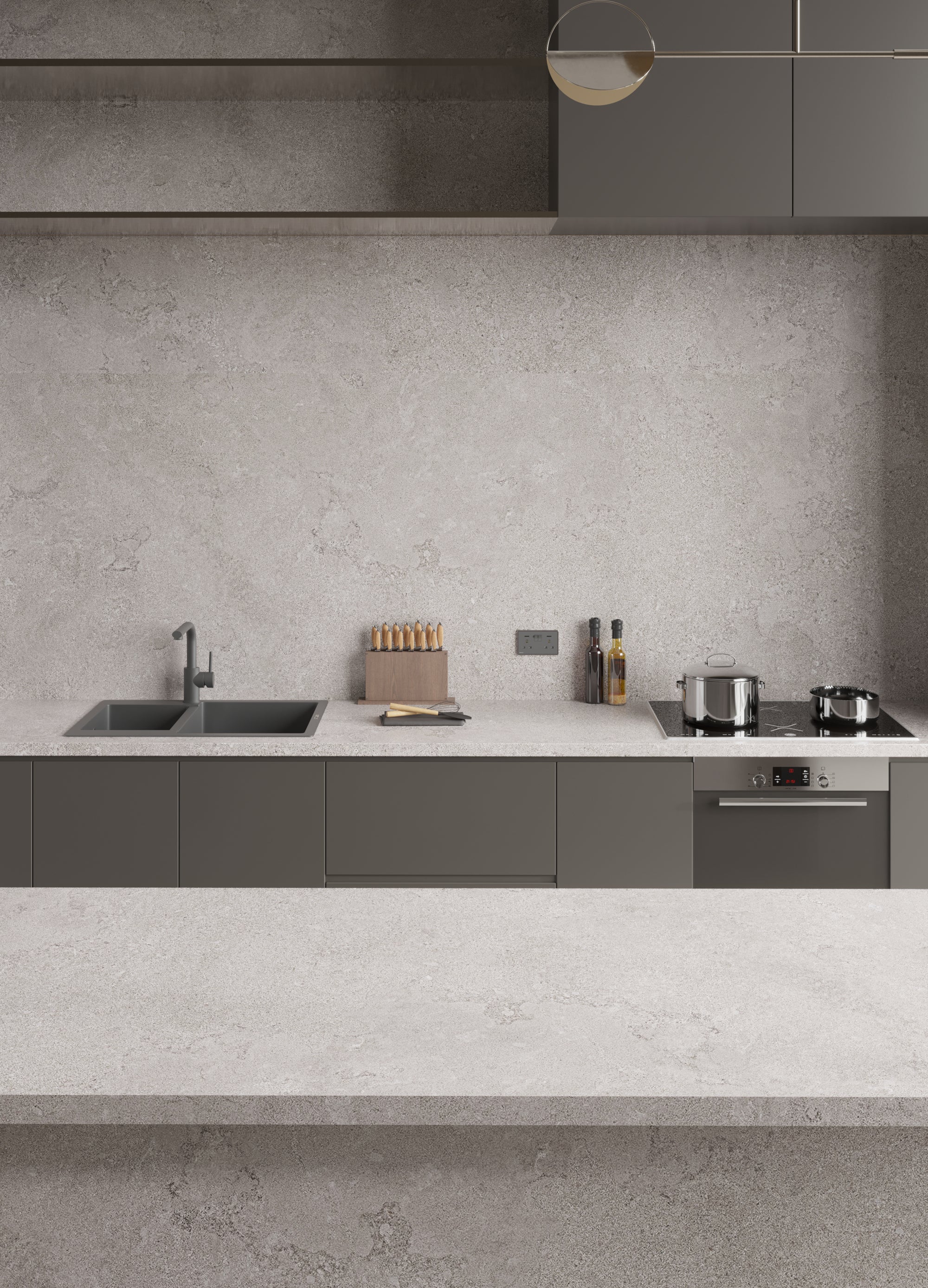Portland Lead Grey Porcelain Slab