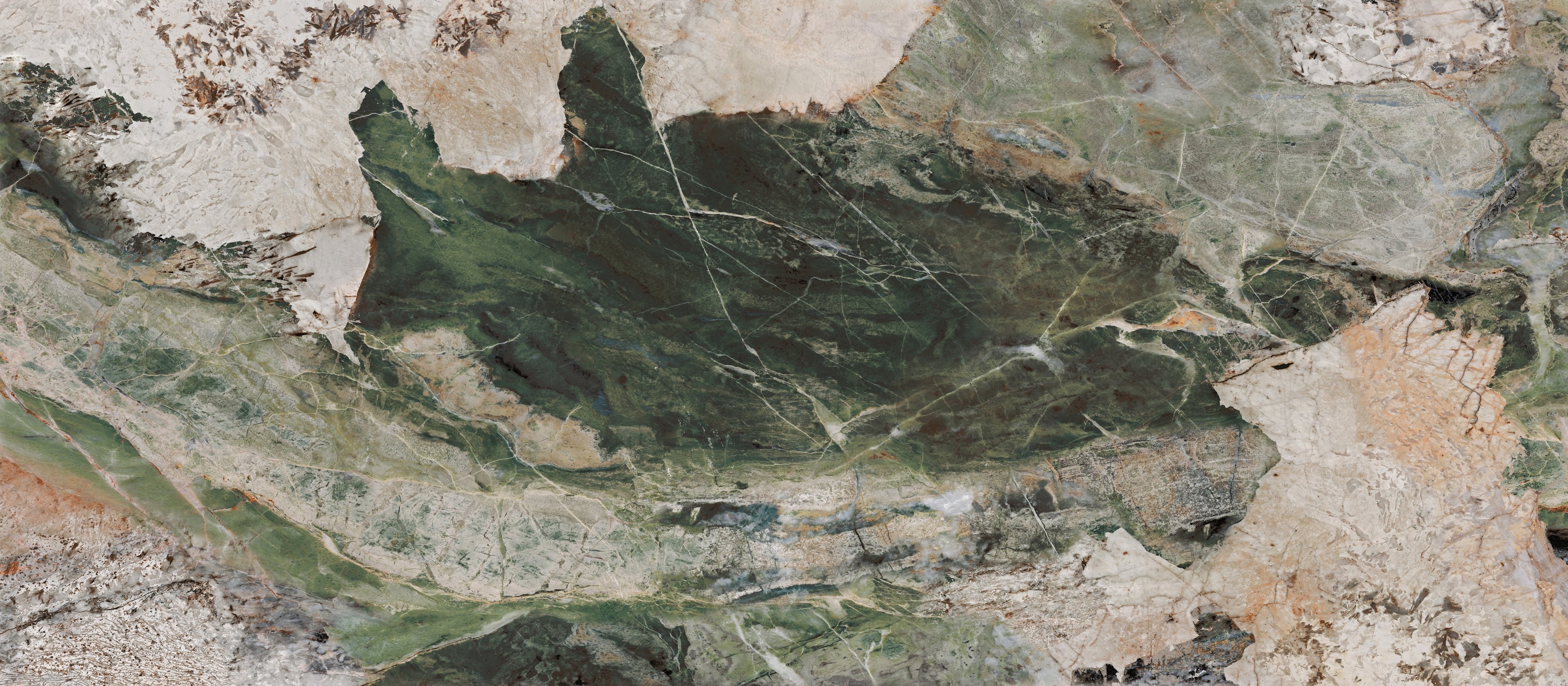 48"x110" Moss Teal Polished Rectified 6MM