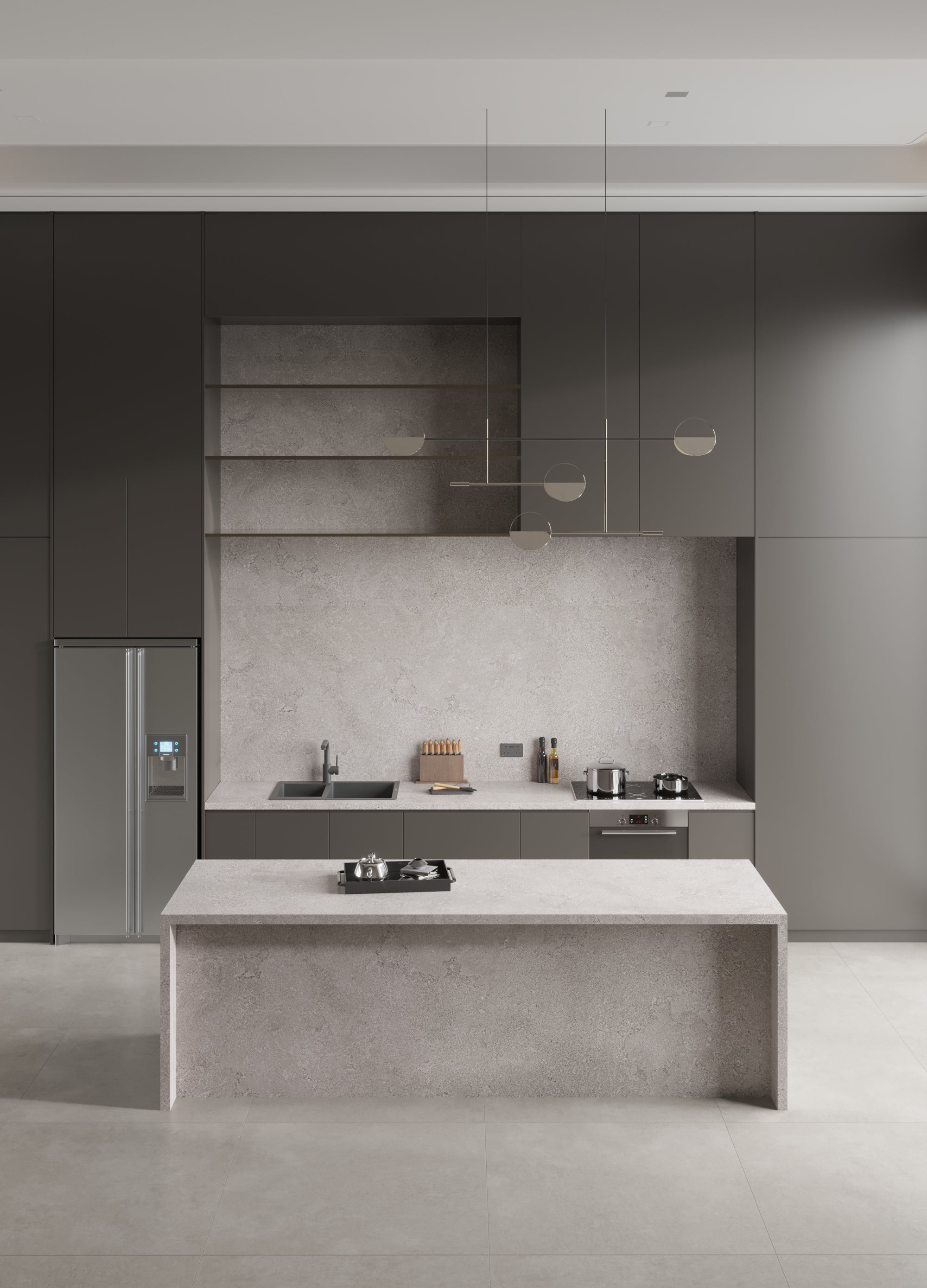 Portland Lead Grey Porcelain Slab