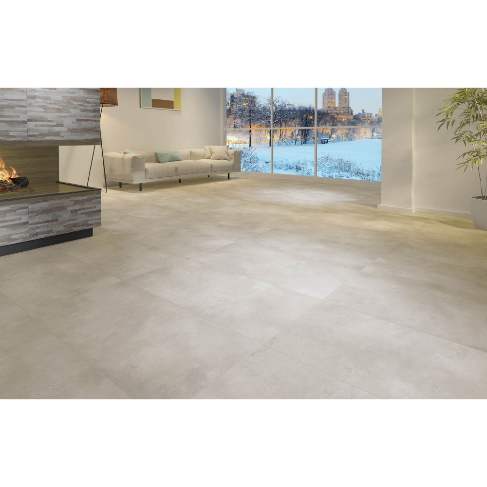 24"x48" Vista Bone Antislip Rectified Matte Porcelain Tile
