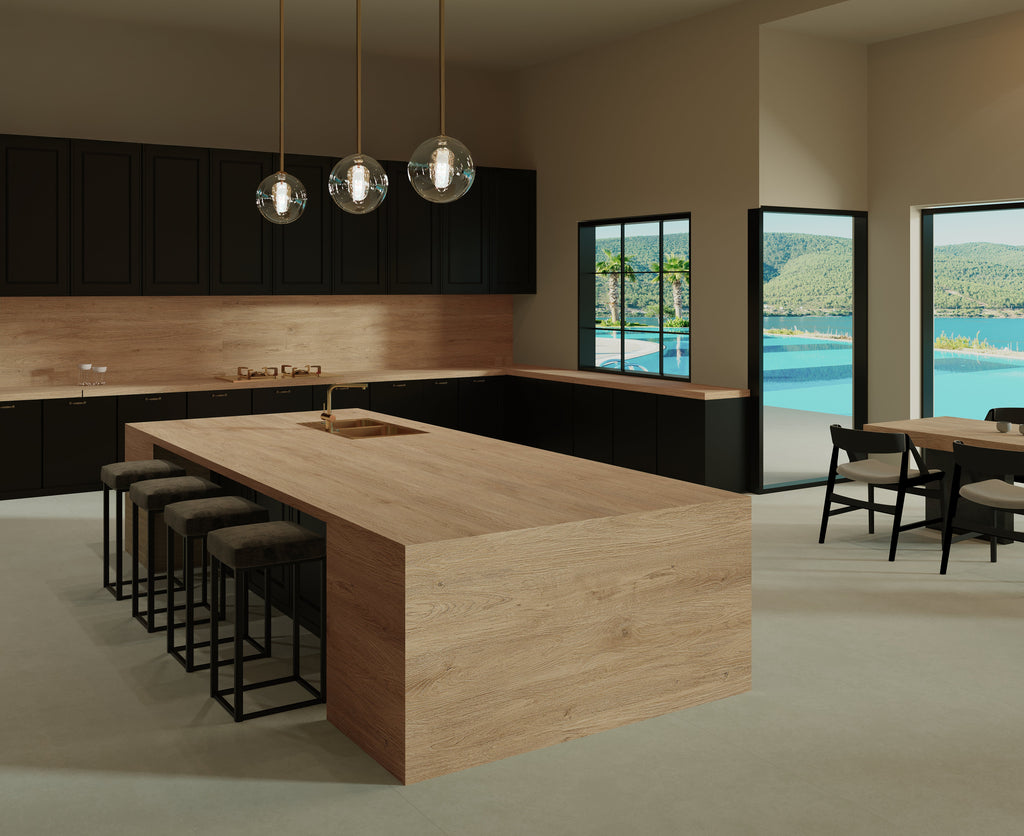 64"x 128" Crosswood Oak Porcelain Slab