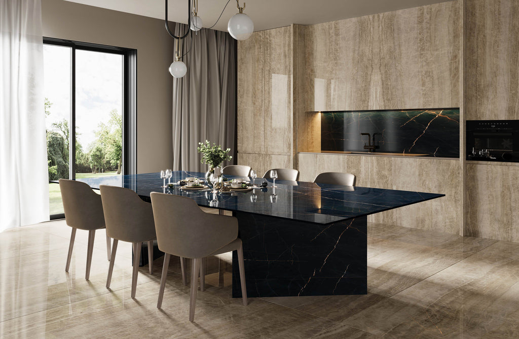 64"x 128" Honey Onyx Porcelain Slab