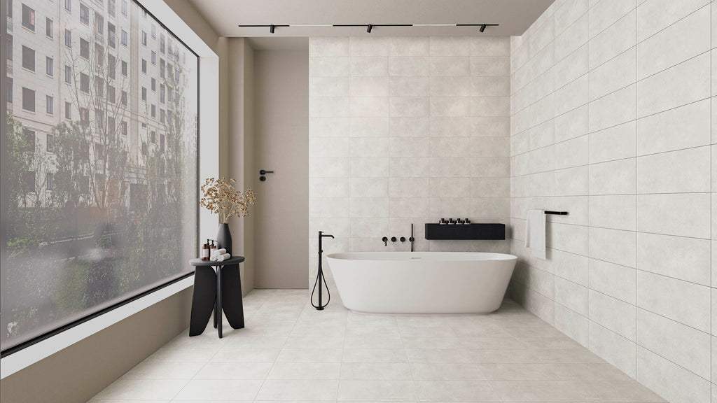 12"x24" Infinity White Rectified Matte Porcelain Tile
