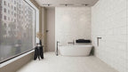 12"x24" Infinity White Rectified Matte Porcelain Tile