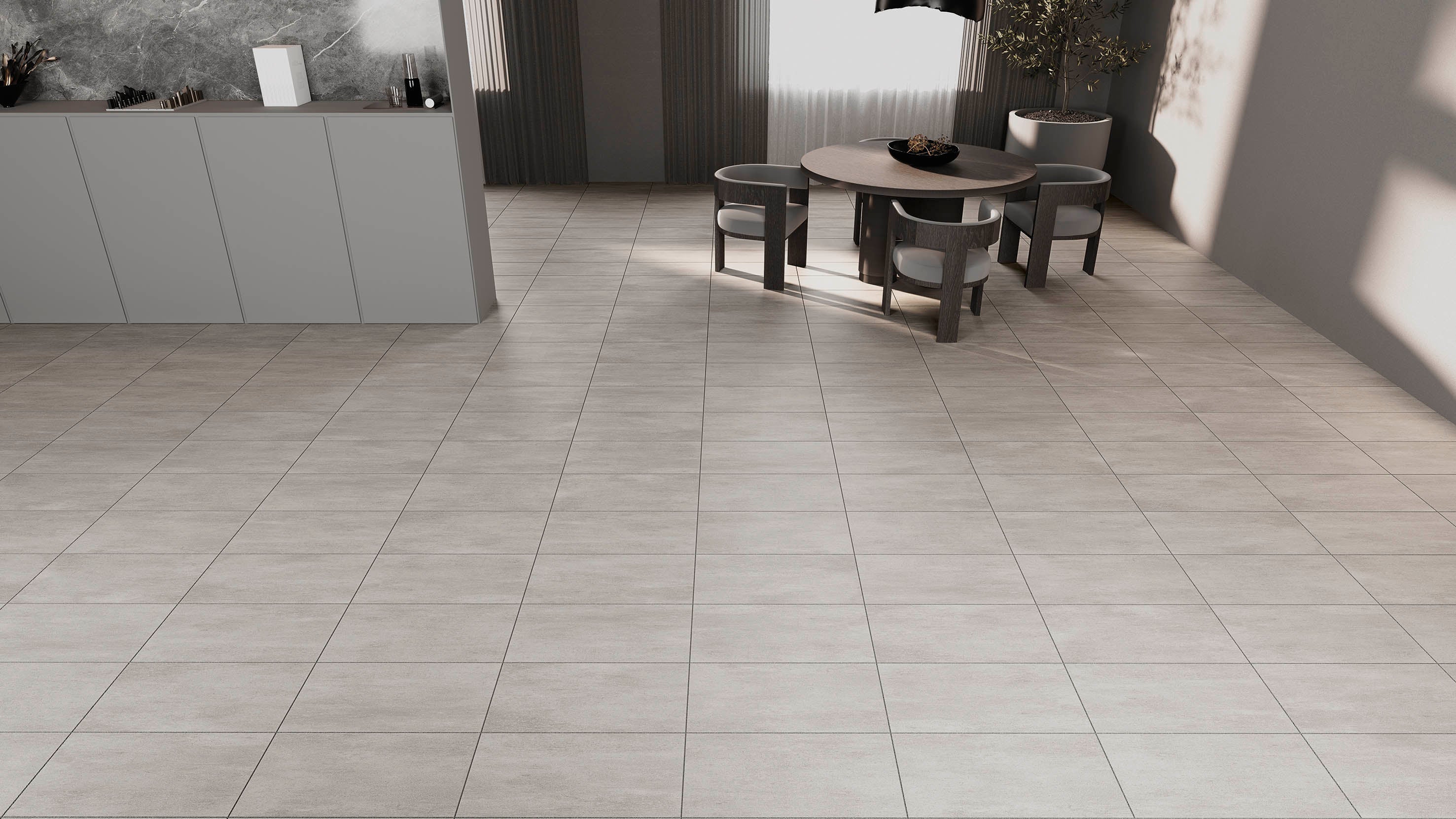 12"x24" Infinity Grey Matte Porcelain Tile
