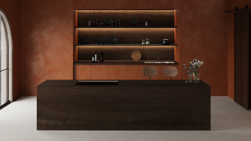 64"x 128" Oxido Brown Porcelain Slab