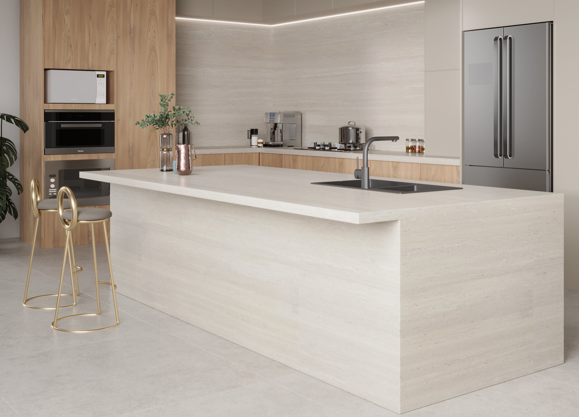 Travertine Porcelain Slab