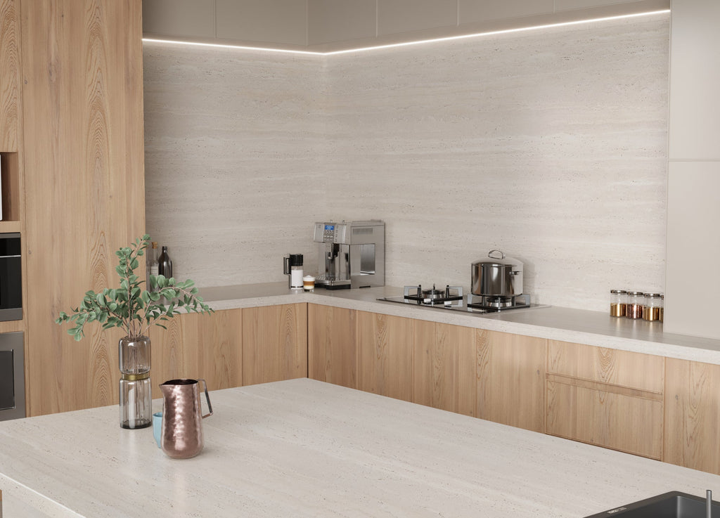 64"x 128" Travertine Porcelain Slab