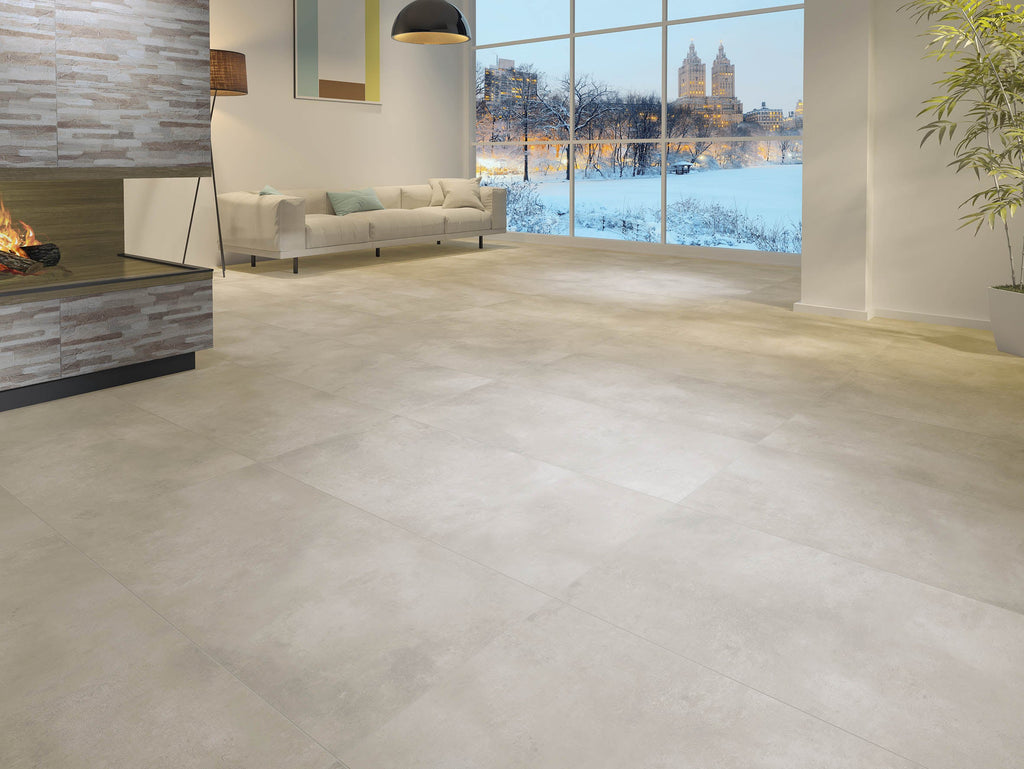 24"x48" Vista Bone Rectified Matte Porcelain Tile
