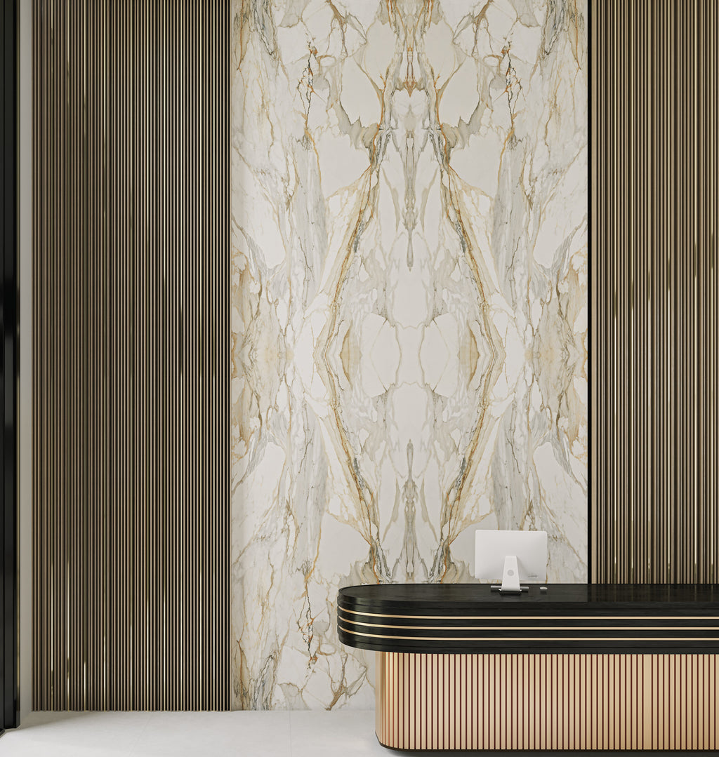64"x 128" Antique Beige Bookmatch Porcelain Slabs