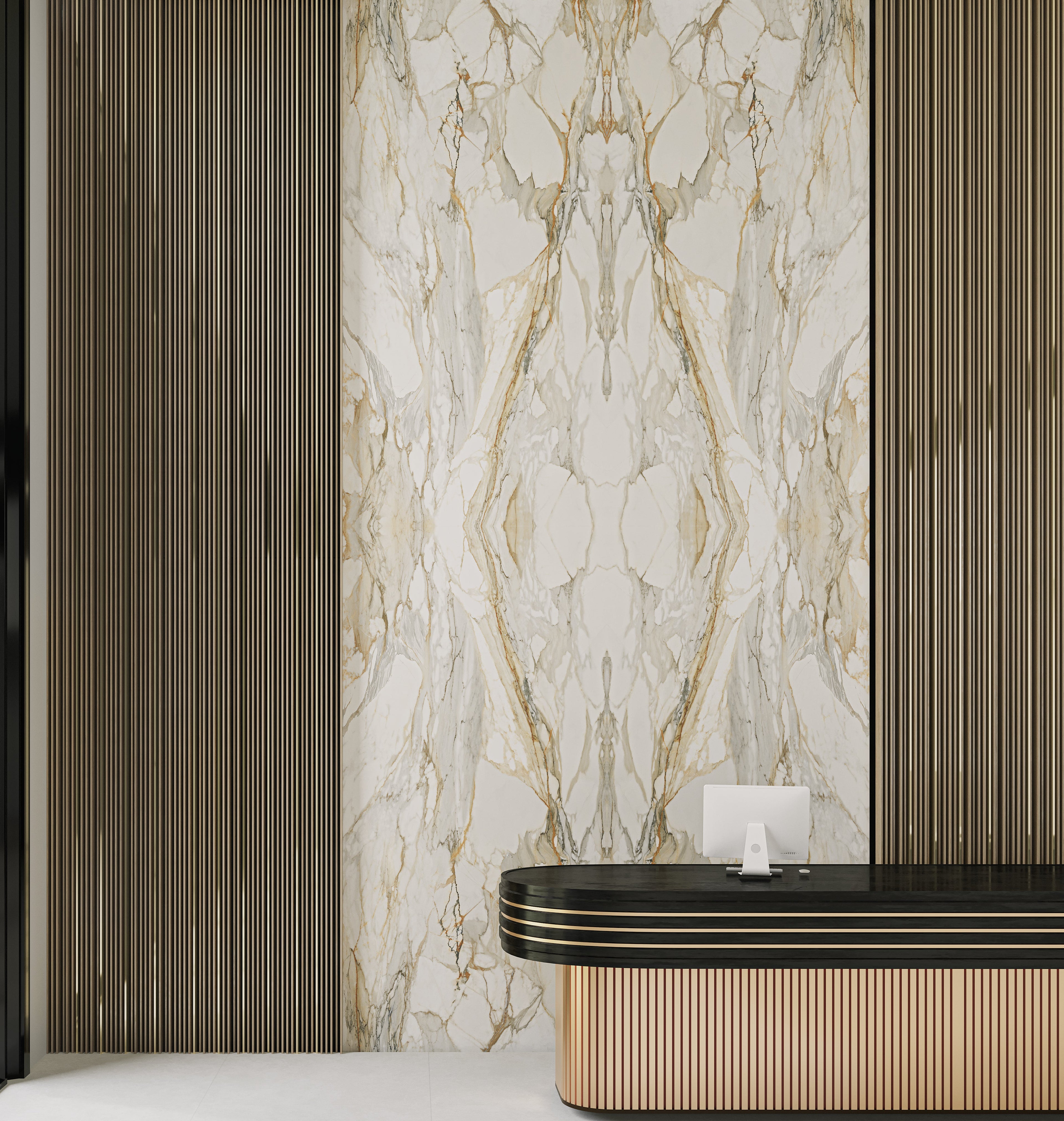 64"x 128" Antique Beige Bookmatch Porcelain Slabs