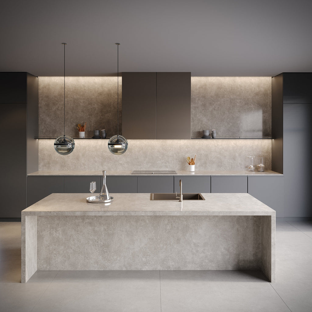 64"x 128" Vista Lead Grey Porcelain Slab