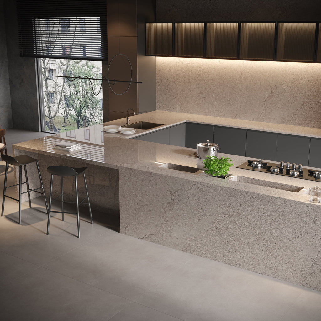64"x 128" Portland Grey Porcelain Slab