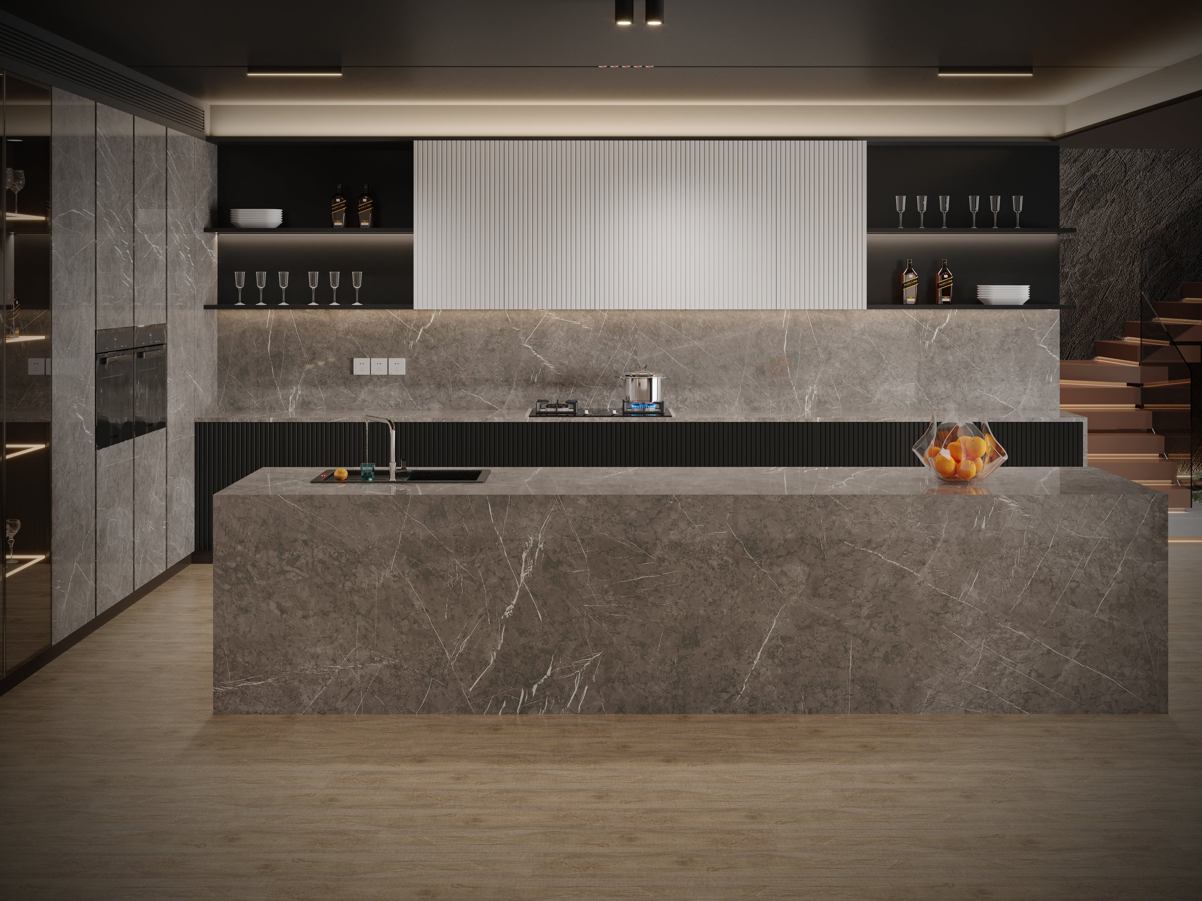 64"x 128" Pietra Grey Porcelain Slab