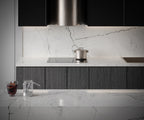 64"x 128" Line White Porcelain Slab