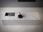 64"x 128" Arabescato Gilda Porcelain Slab