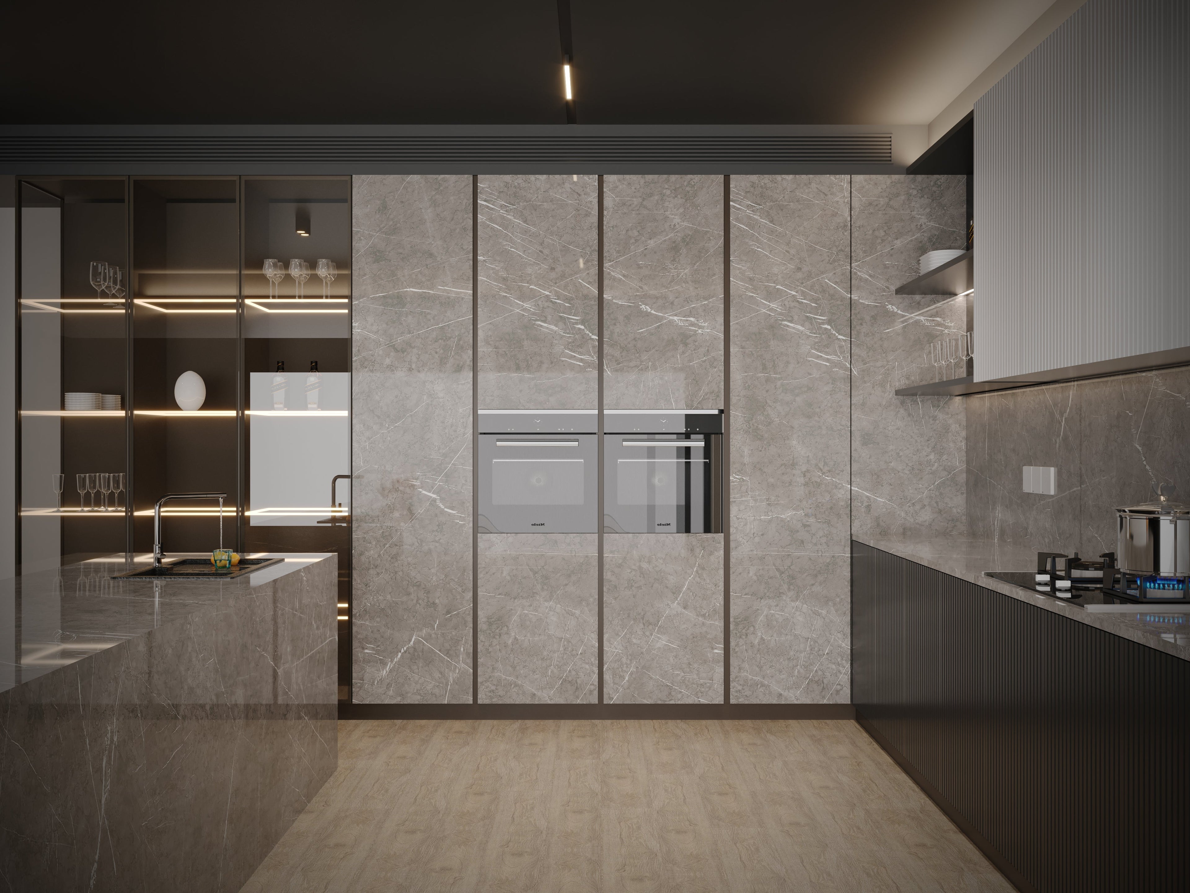 64"x 128" Pietra Grey Porcelain Slab