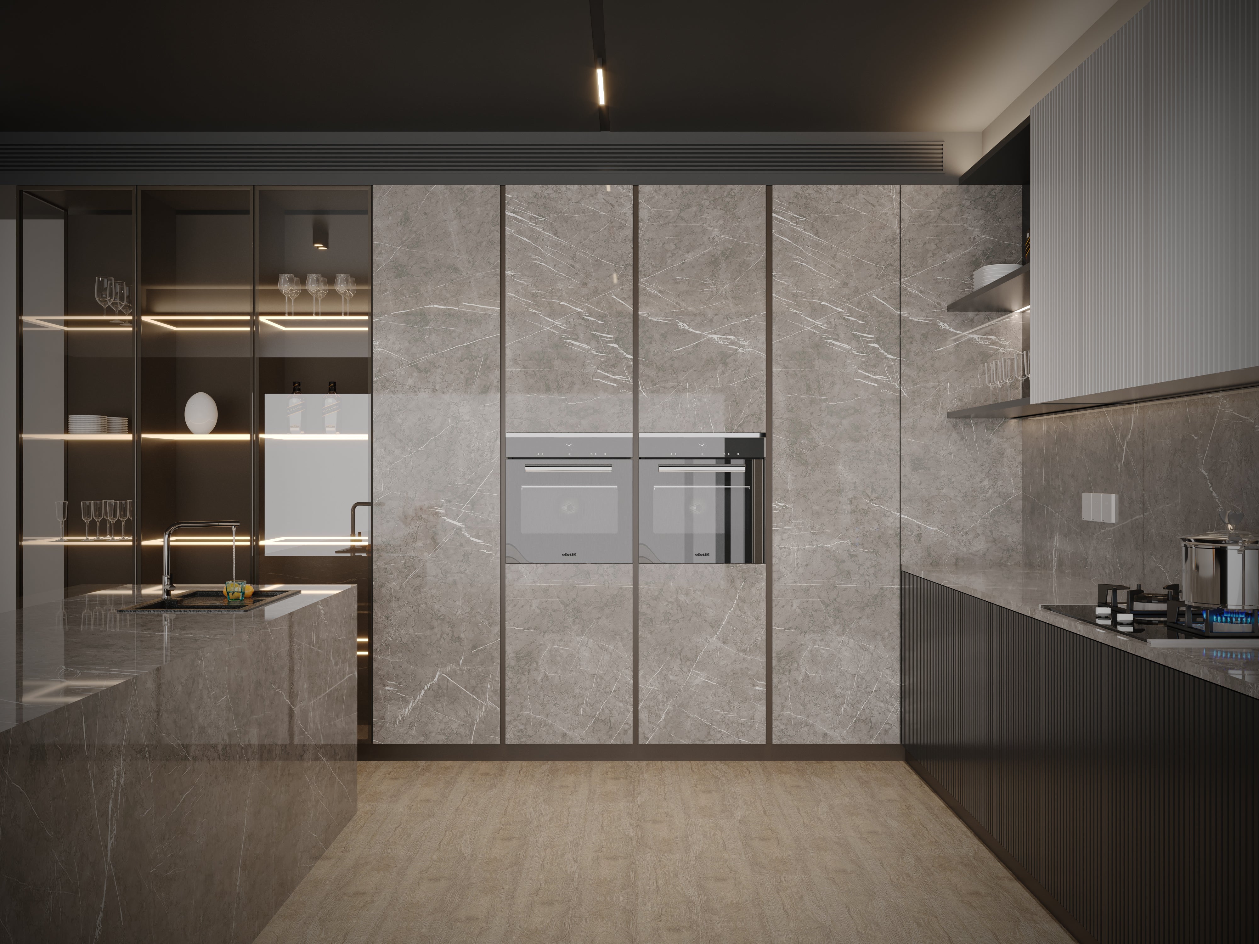 Pietra Grey Porcelain Slab