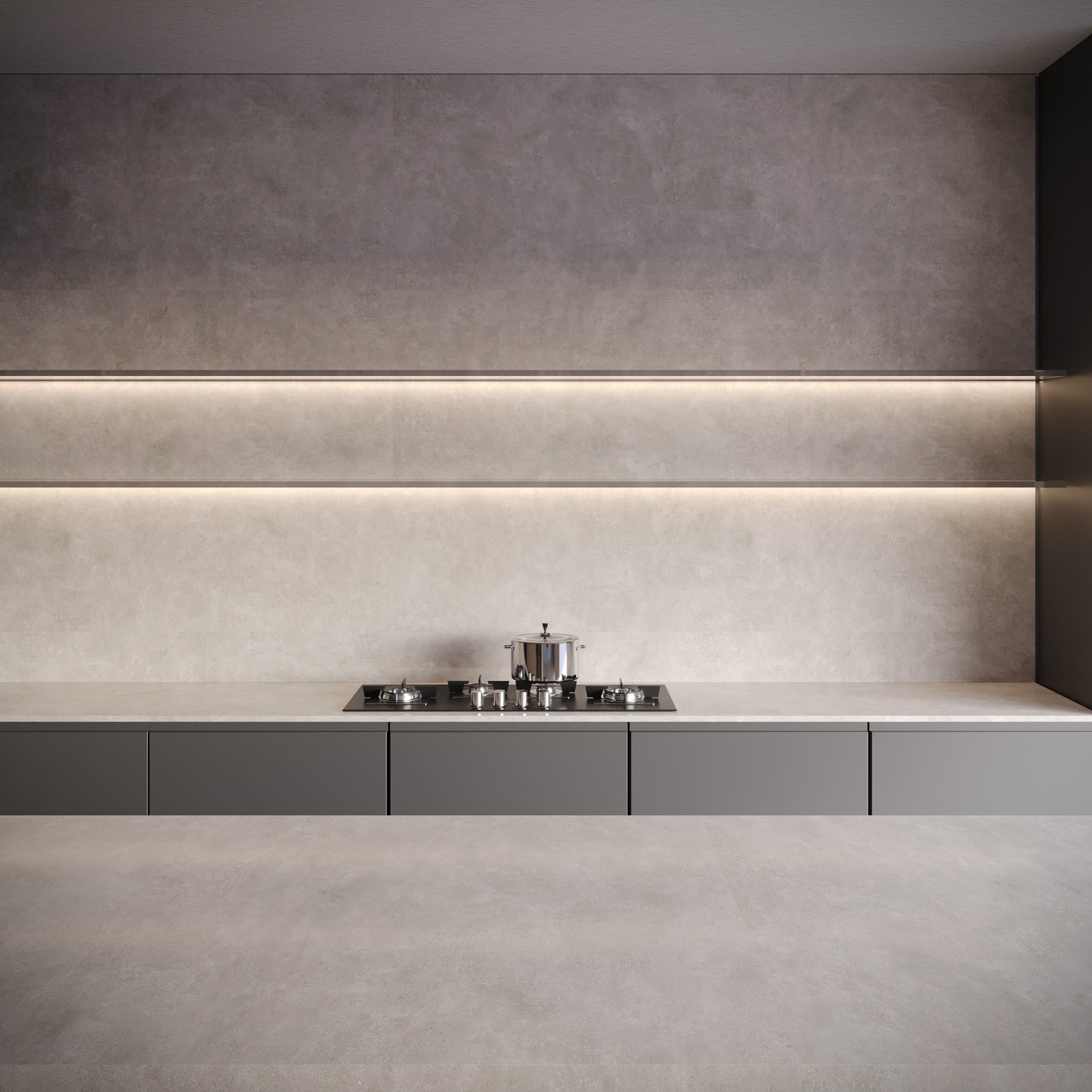 64"x 128" Vista Grey Porcelain Slab