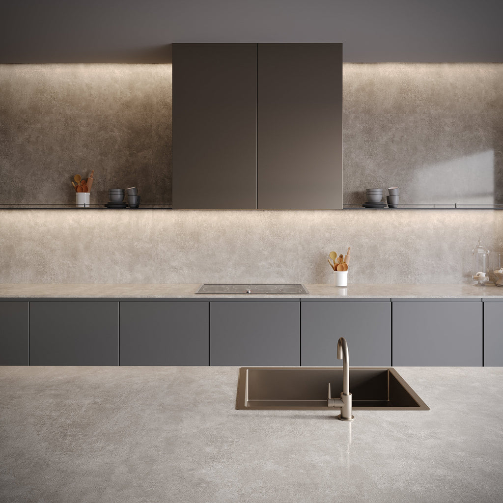64"x 128" Vista Lead Grey Porcelain Slab