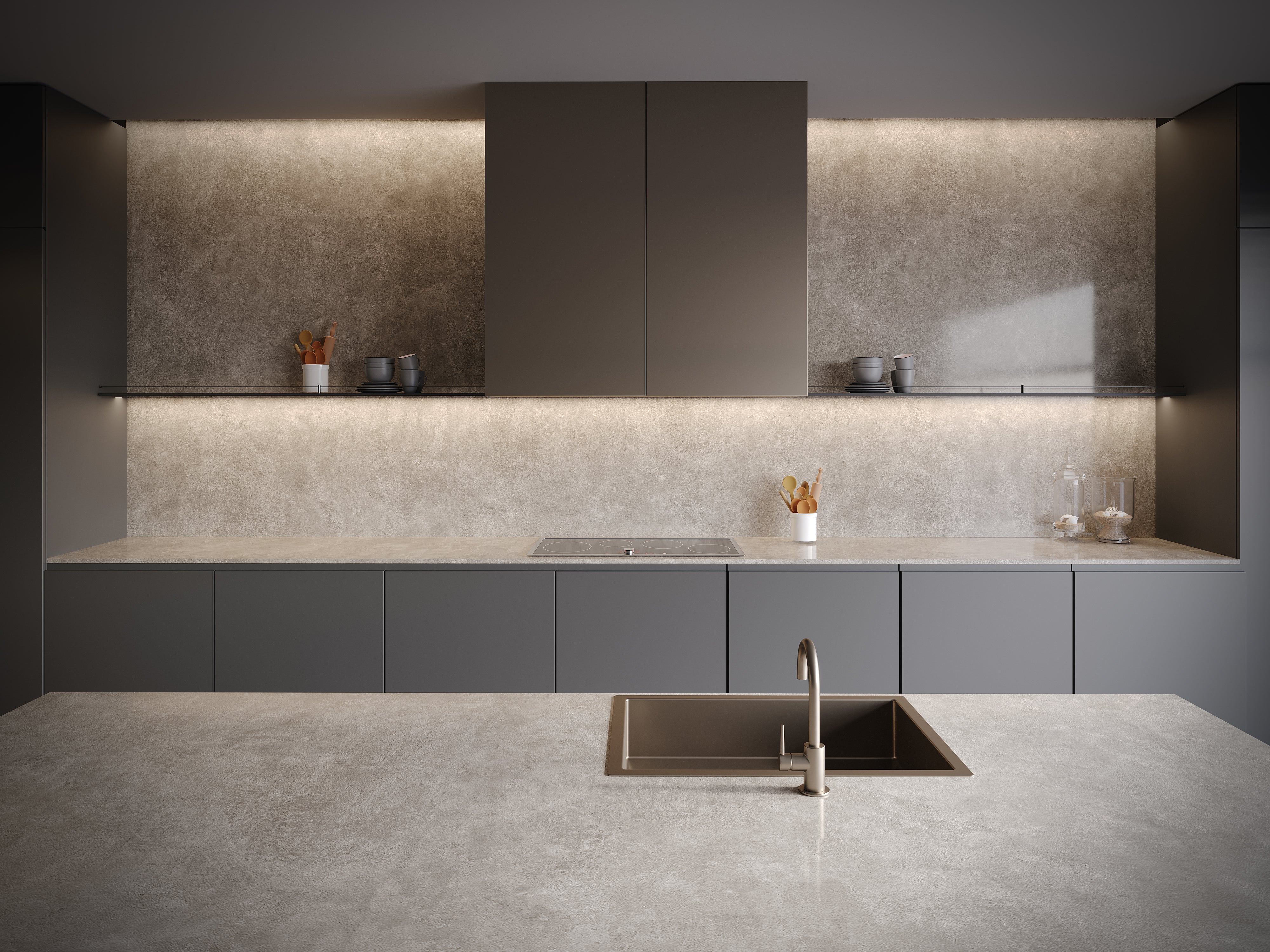 Vista Lead Grey Porcelain Slab