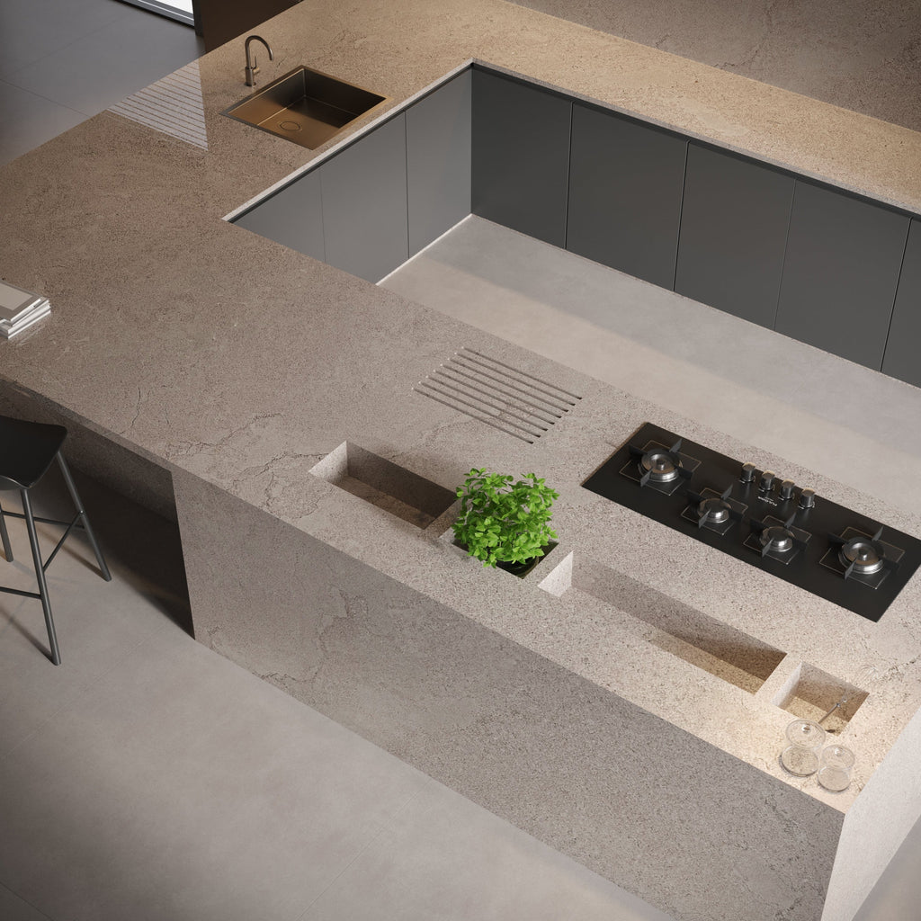 64"x 128" Portland Grey Porcelain Slab