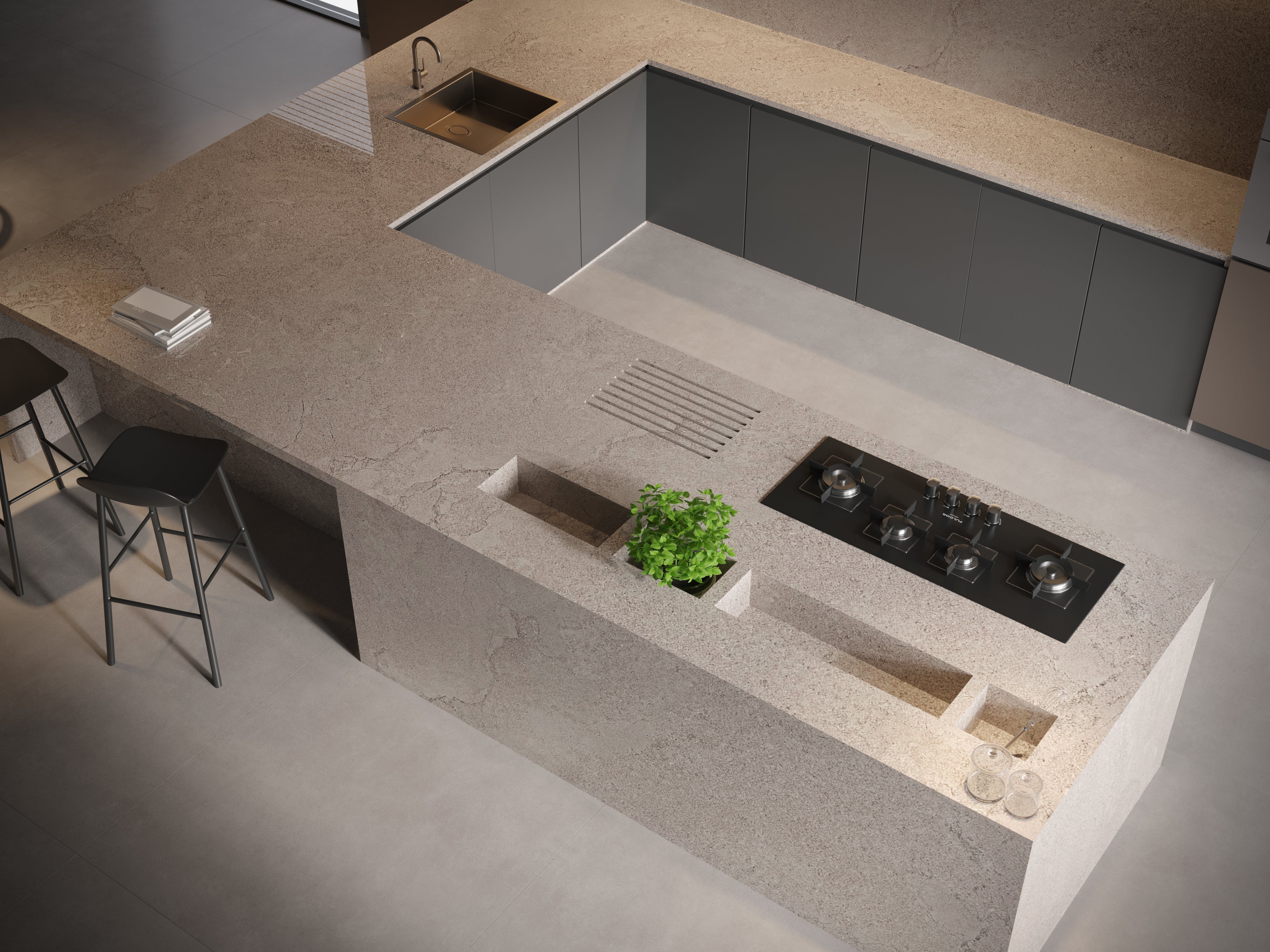 Portland Grey Porcelain Slab