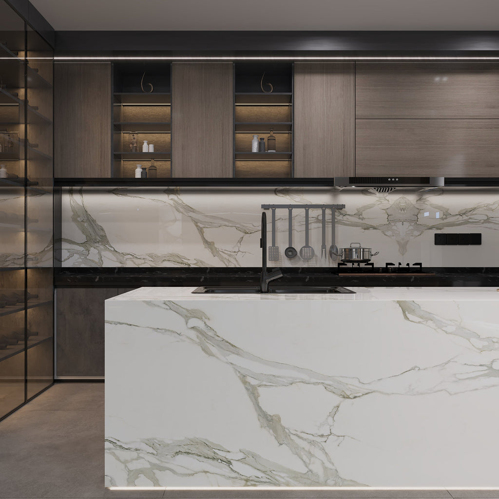 64"x 128" Calacatta Gold Porcelain Slab