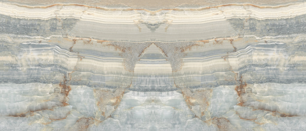 48"x110" Blue Florit Polished Bookmatch Rectified 6MM