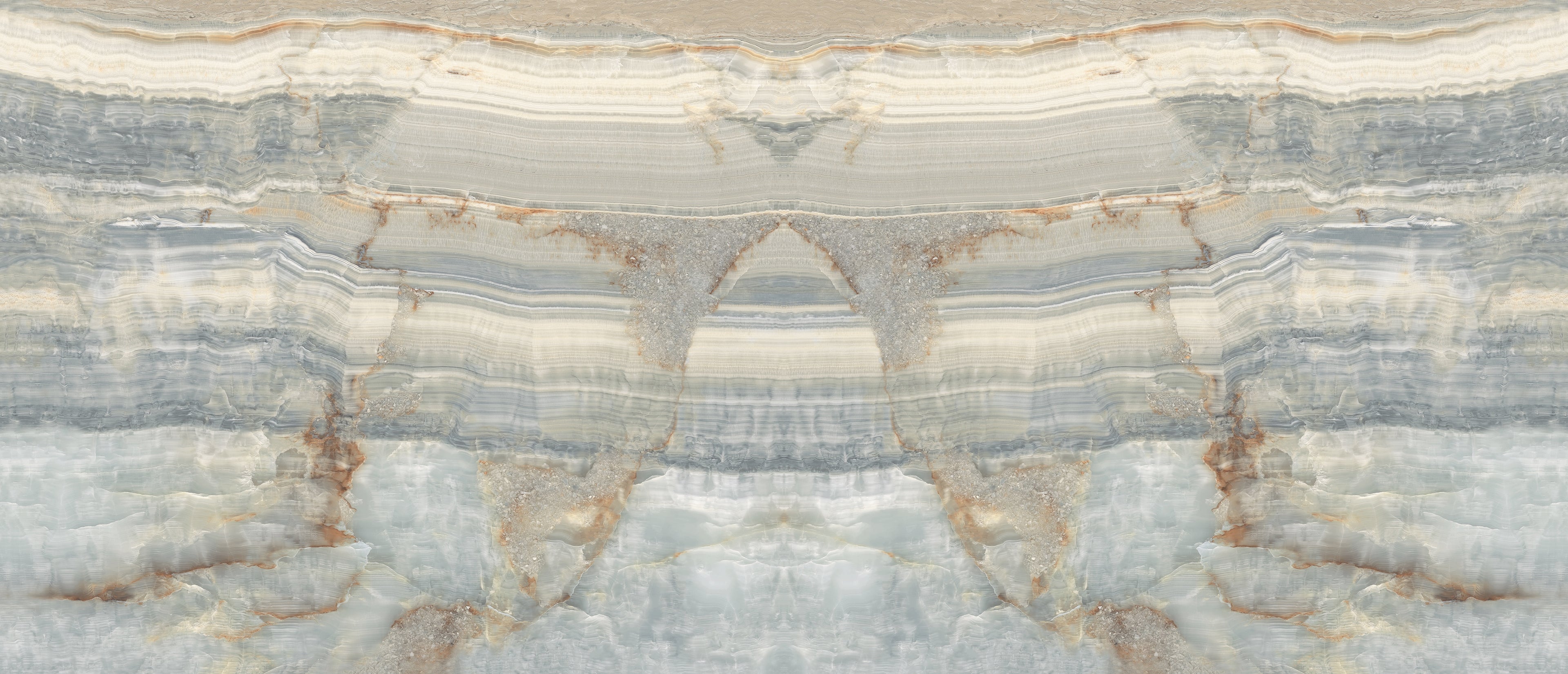 48"x110" Blue Florit Polished Bookmatch Rectified 6MM
