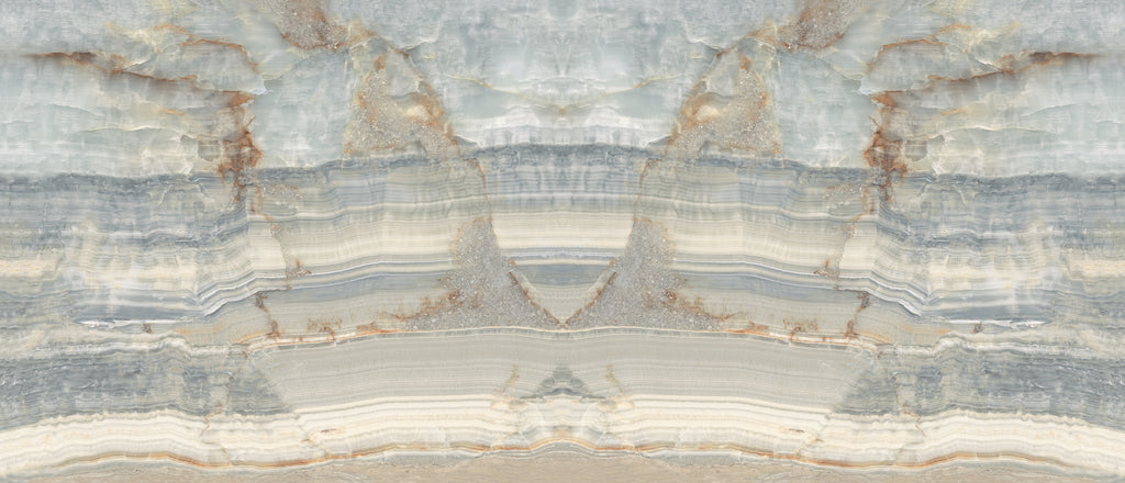 48"x110" Blue Florit Polished Bookmatch Rectified 6MM
