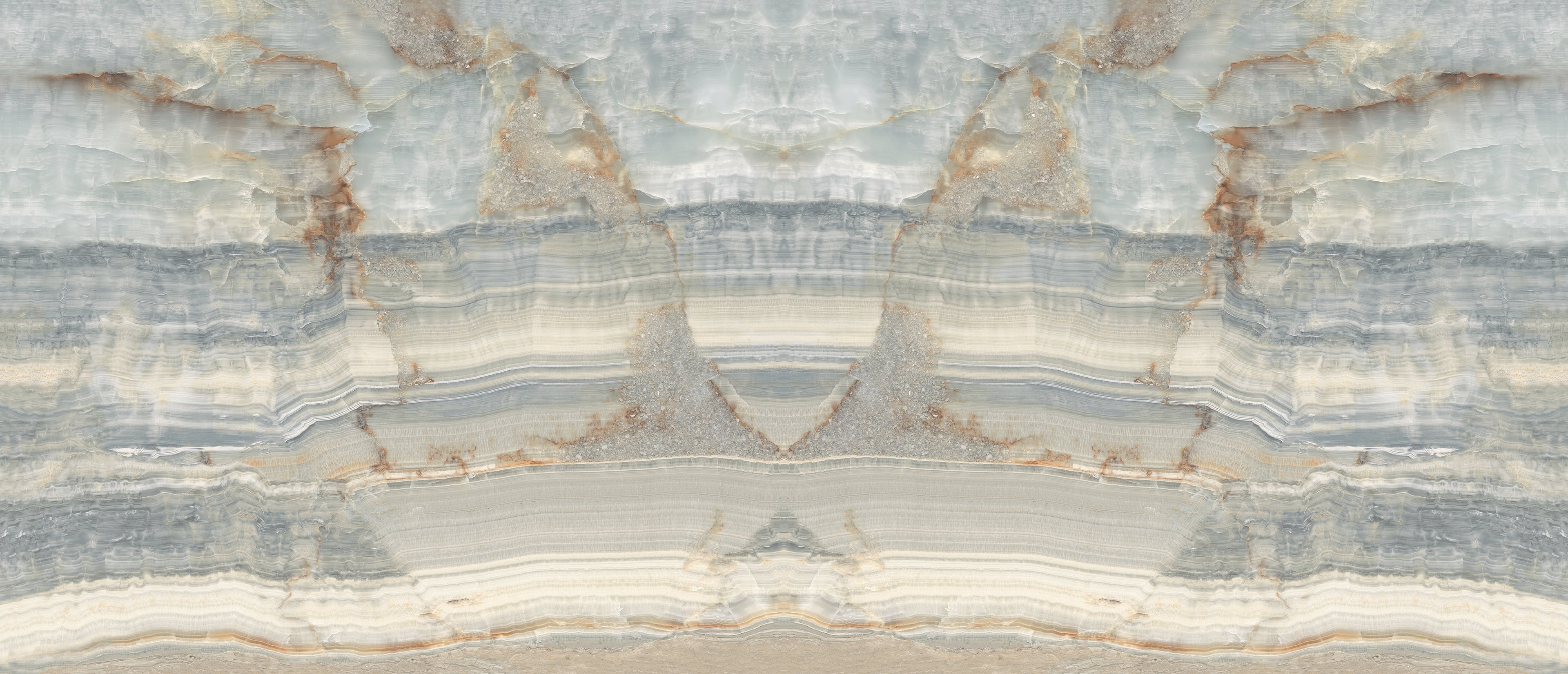 48"x110" Blue Florit Polished Bookmatch Rectified 6MM