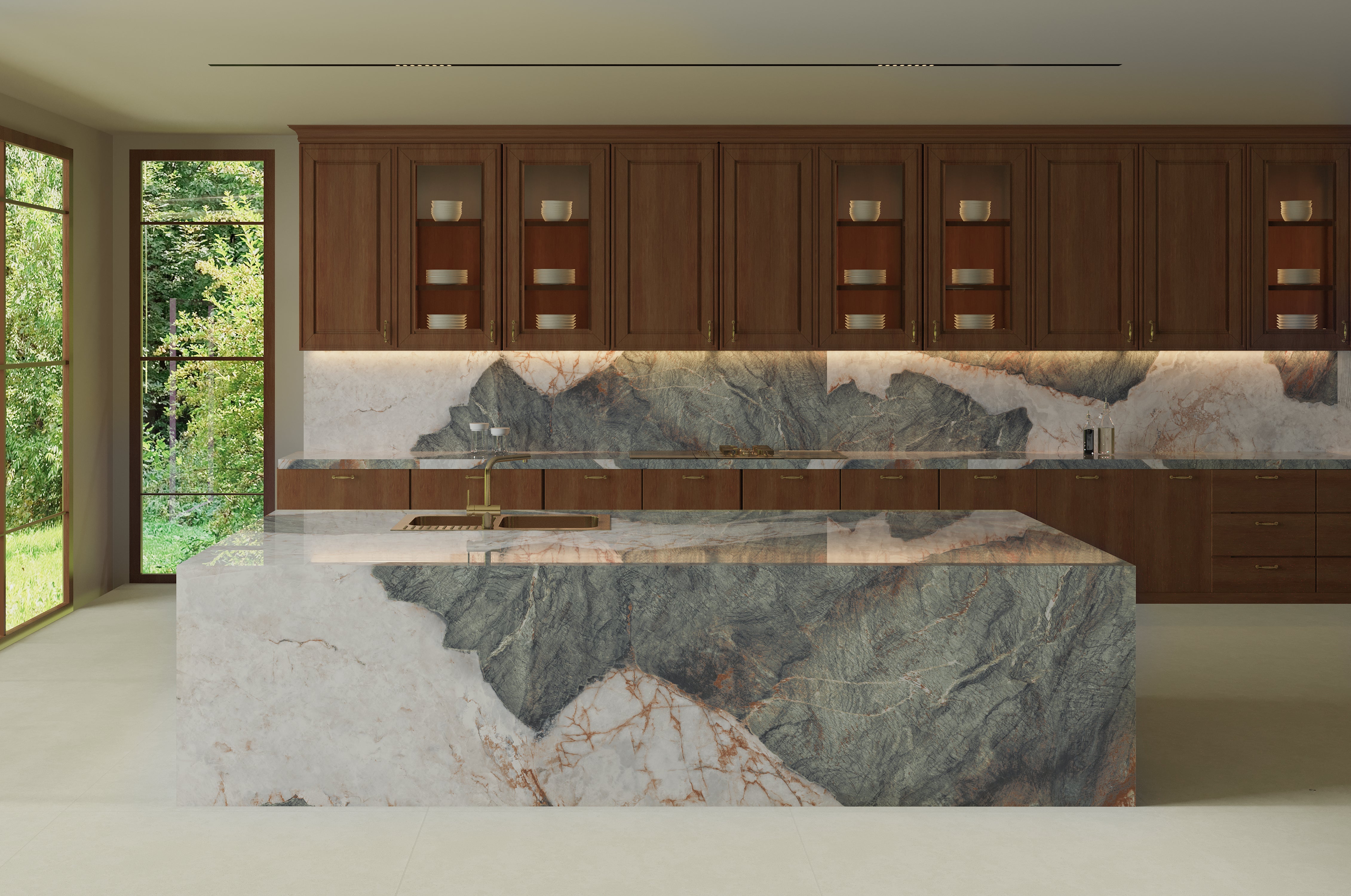Iris Green Porcelain Slab