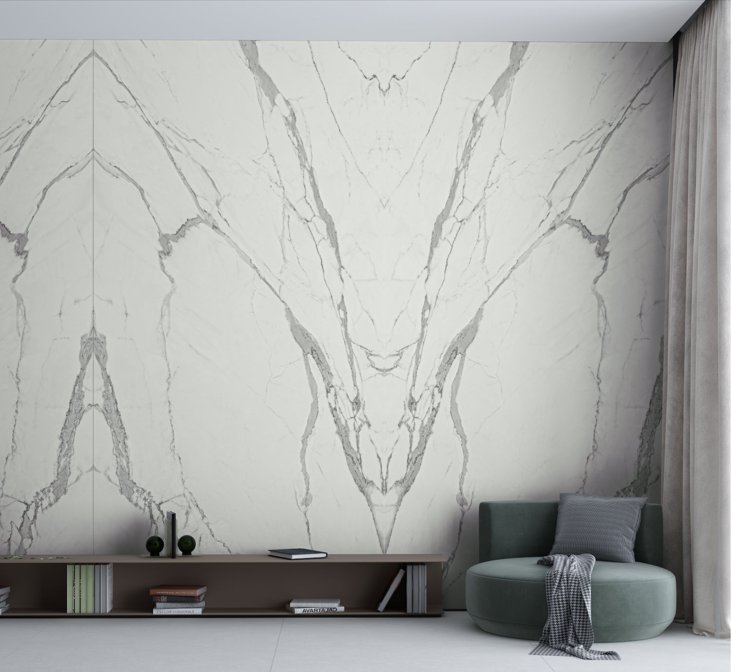 Statuario Flash Bookmatch Porcelain Slabs