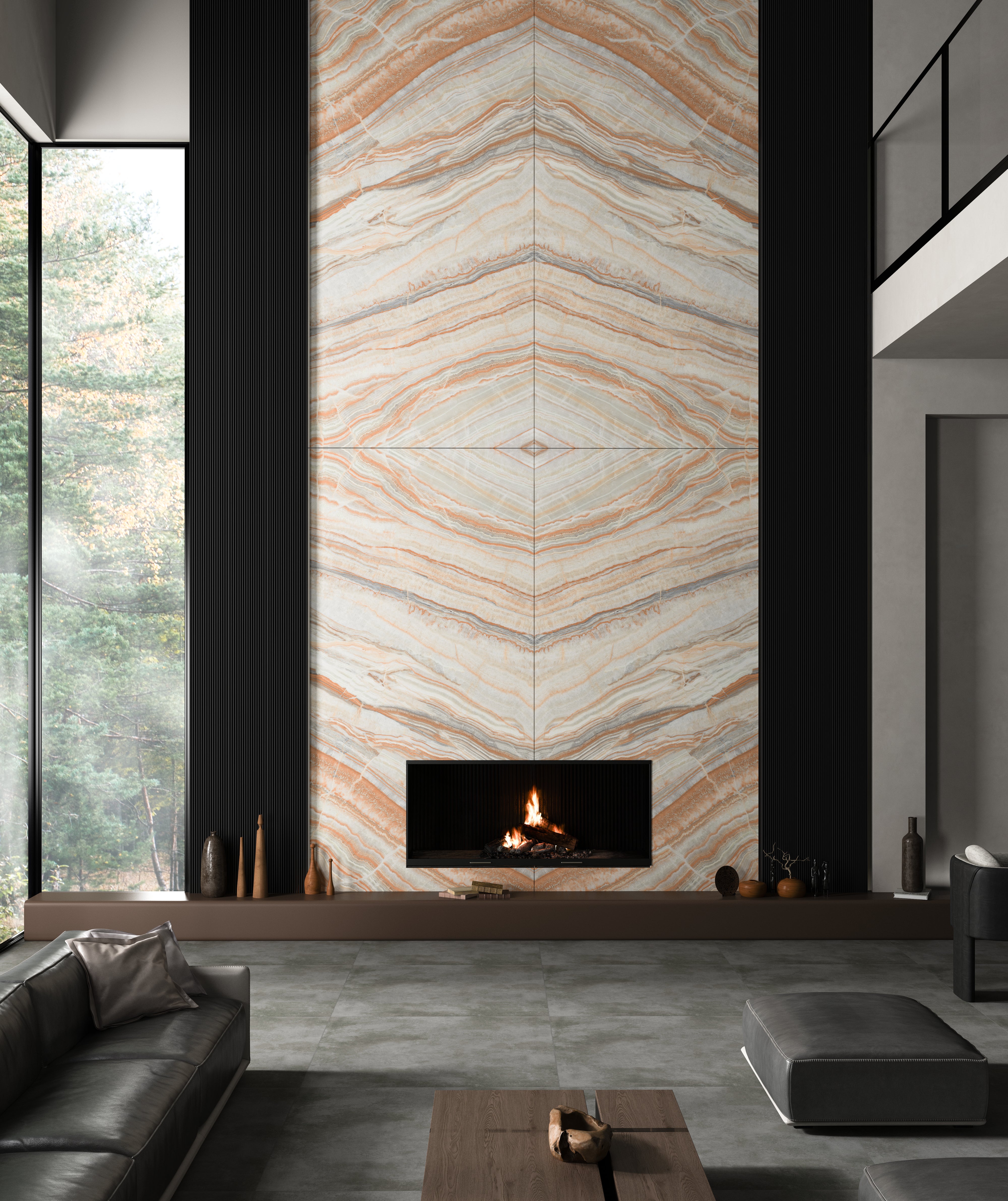 Onice Rainbow Bookmatch Porcelain Slabs