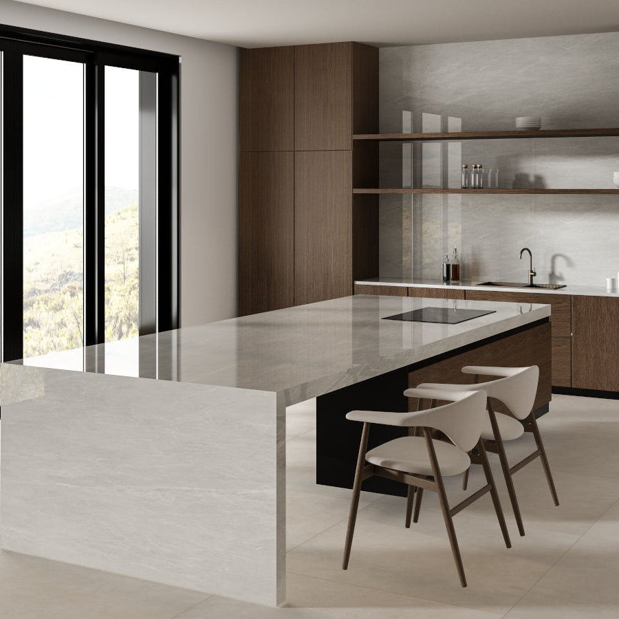 64"x 128" Swan Grey Porcelain Slab