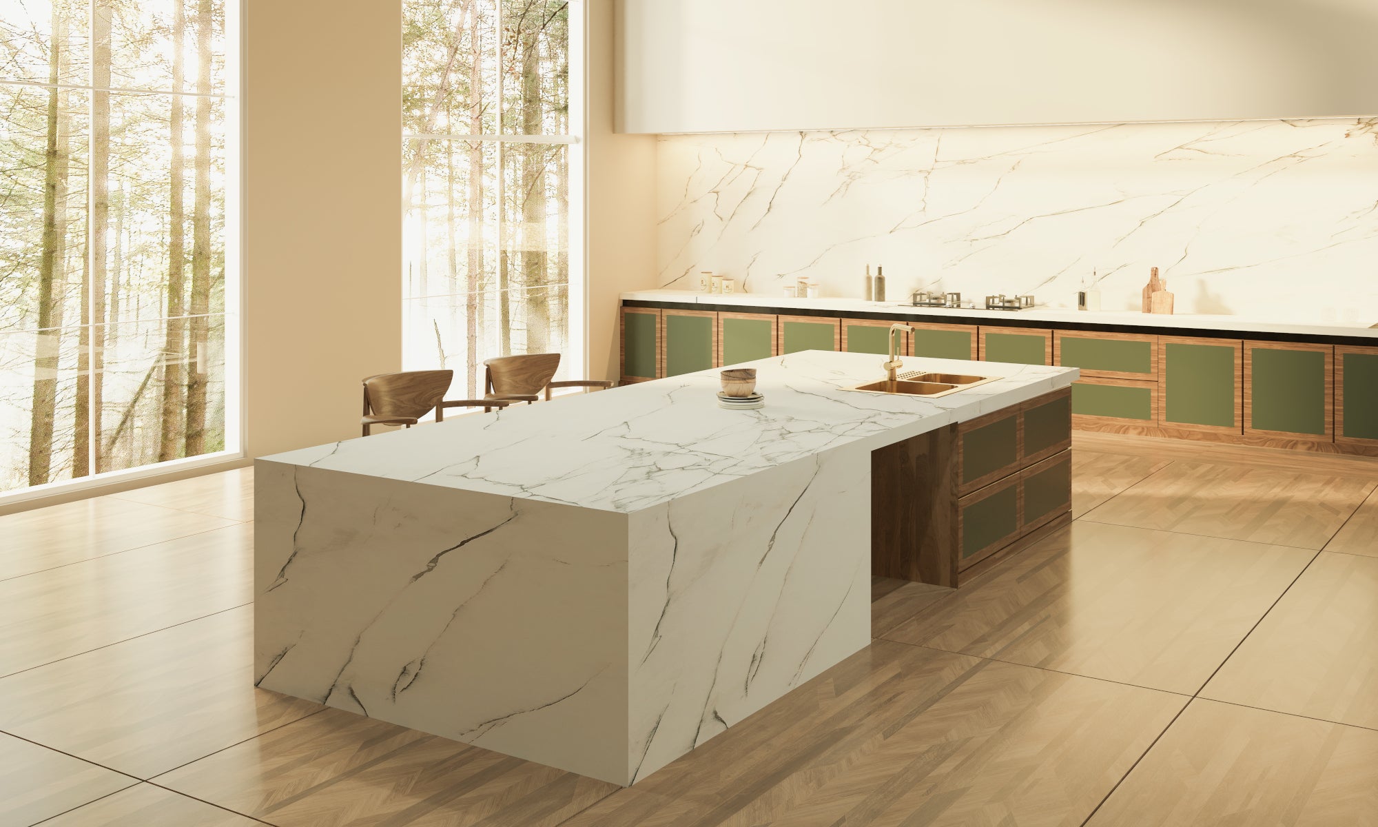 White Forest Porcelain Slab