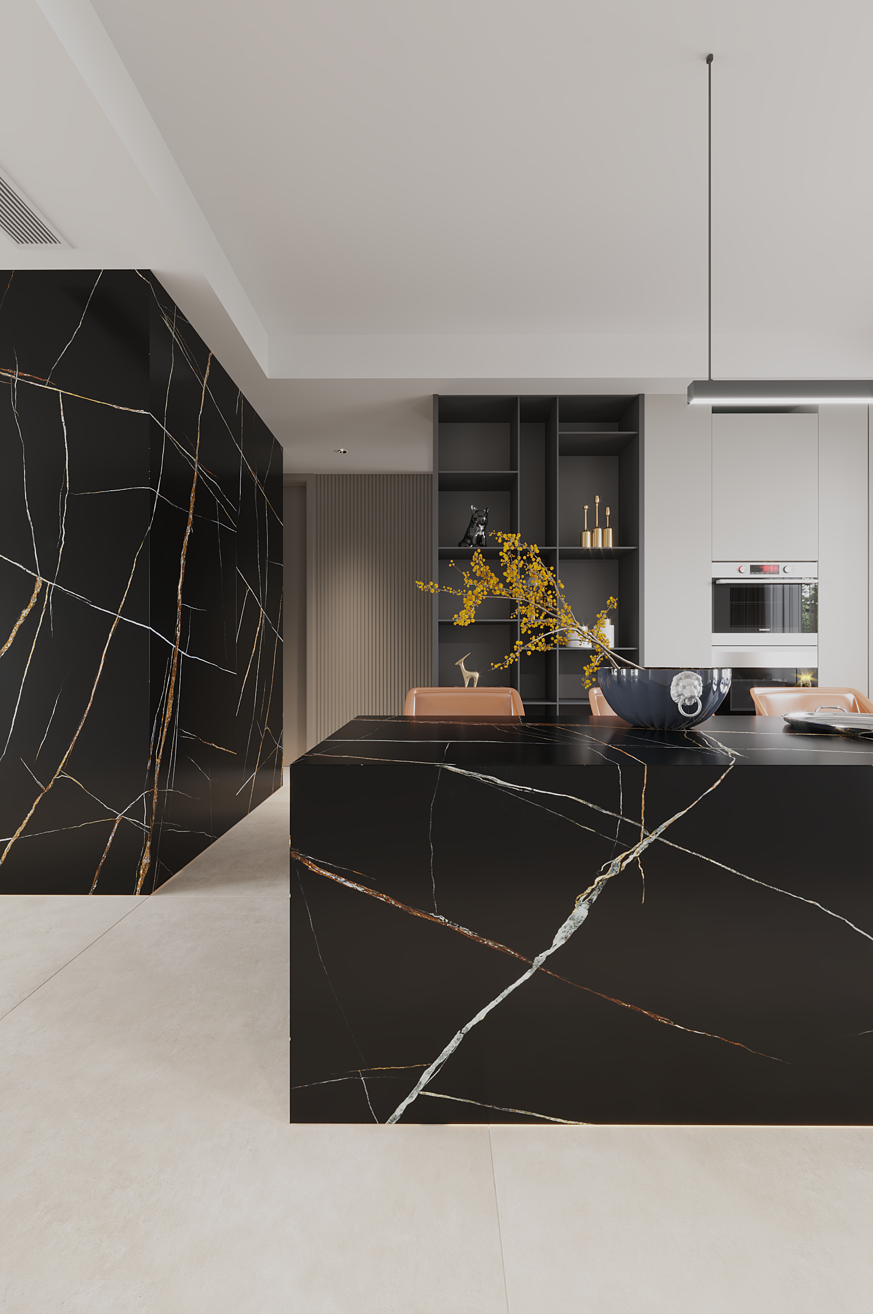 Bamboo Noir Porcelain Slab